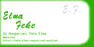 elma feke business card